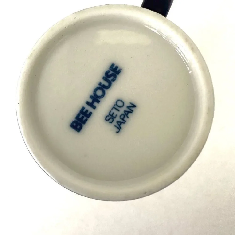 Bee House vintage blue and white creamer